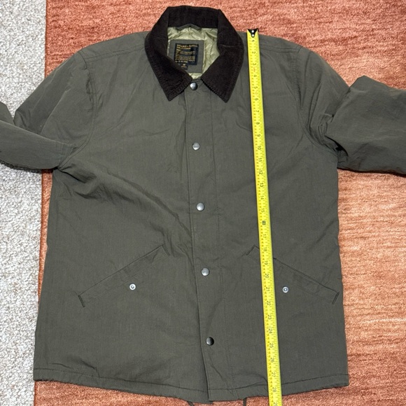J. Crew Wallace & Barnes Green Jacket with Brown Collar - Picture 6 of 9